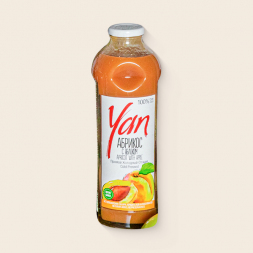 Абрикосово-яблочный сок прямого холодного отжима YAN 930мл