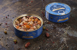 Осетр с овощами и фасолью Гурмения