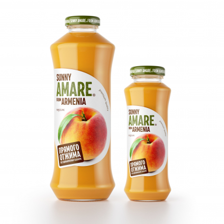 Персиковый сок прямого отжима с добавлением яблочного сока Sunny Amare 250 мл