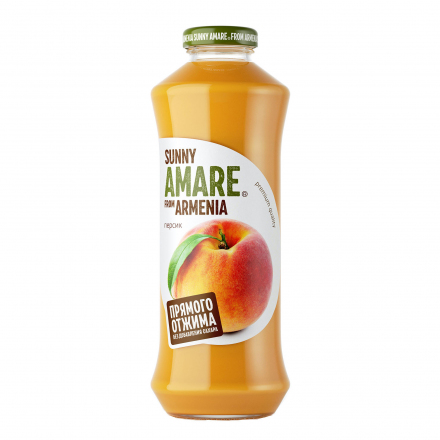Персиковый сок прямого отжима с добавлением яблочного сока Sunny Amare 750 мл