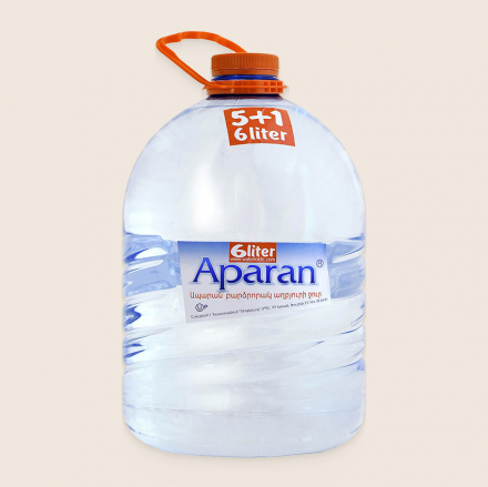 Вода родниковая APARAN 6л пластиковая бутылка