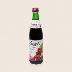 Напиток безалкогольный газированный виноградный Арагац 0,5л стеклянная бутылка